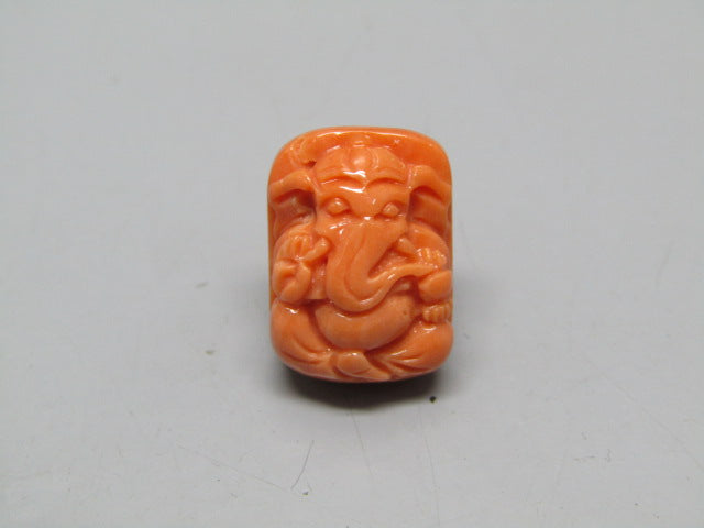 Natural Calcareous Coral 11.54 Ct Japani Carving Ganesh Report No. CSP0033747