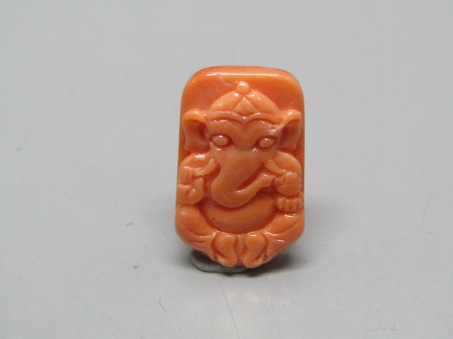 Natural Calcareous Coral 10.49 Ct Japani Carving Ganesh Report No. CSP0033753
