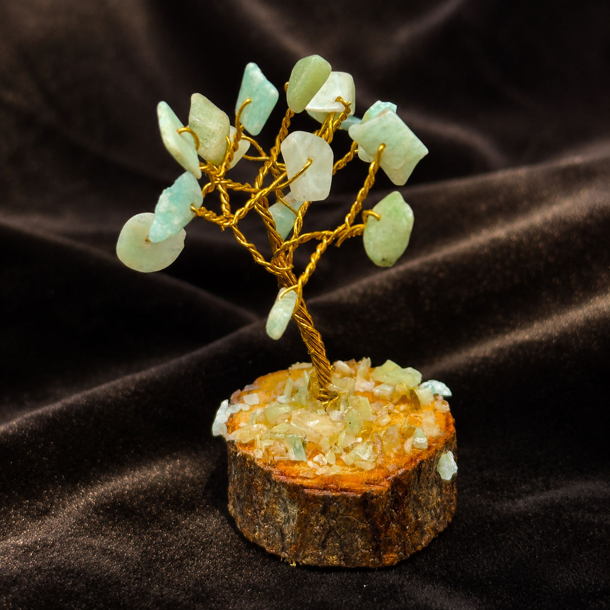 3-Inch Amazonite Crystal Tree for Calm and Communication with Lab Report | GemKrishna