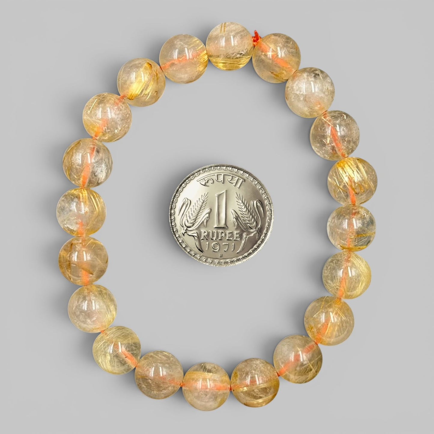Golden Rutile Quartz Bracelet (Prosperity Crystal)