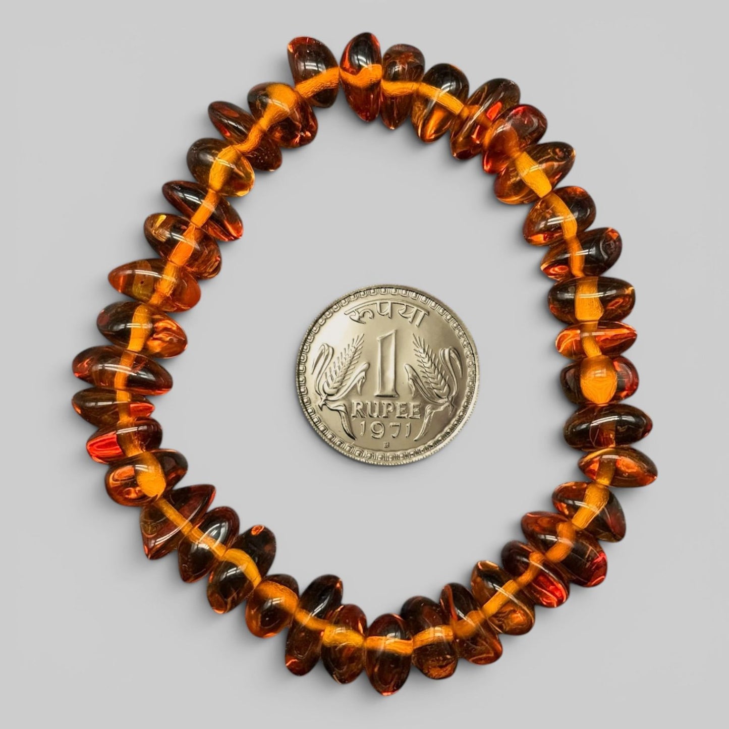 Rough Form Amber Bracelet (Warmth and Positivity)