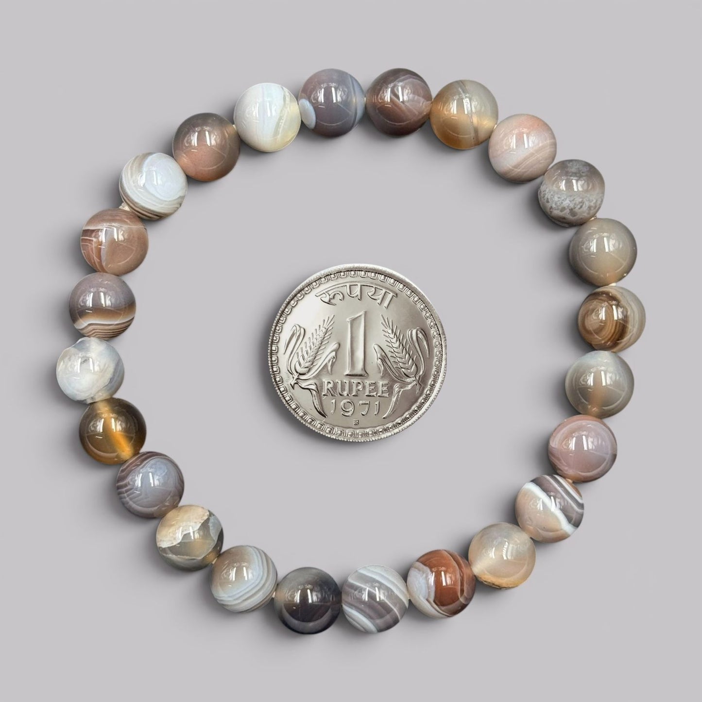 Botswana Agate (Sulemani Hakik) Bracelet (Balance and Stability)