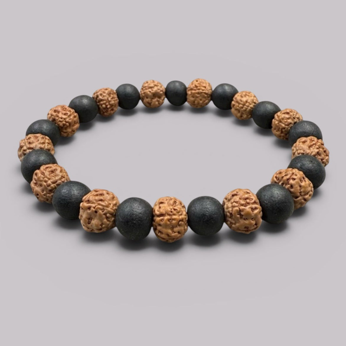 5 Mukhi Rudraksh & Karungali Bracelet | Protection and Strength | Best Quality | Natural Beads