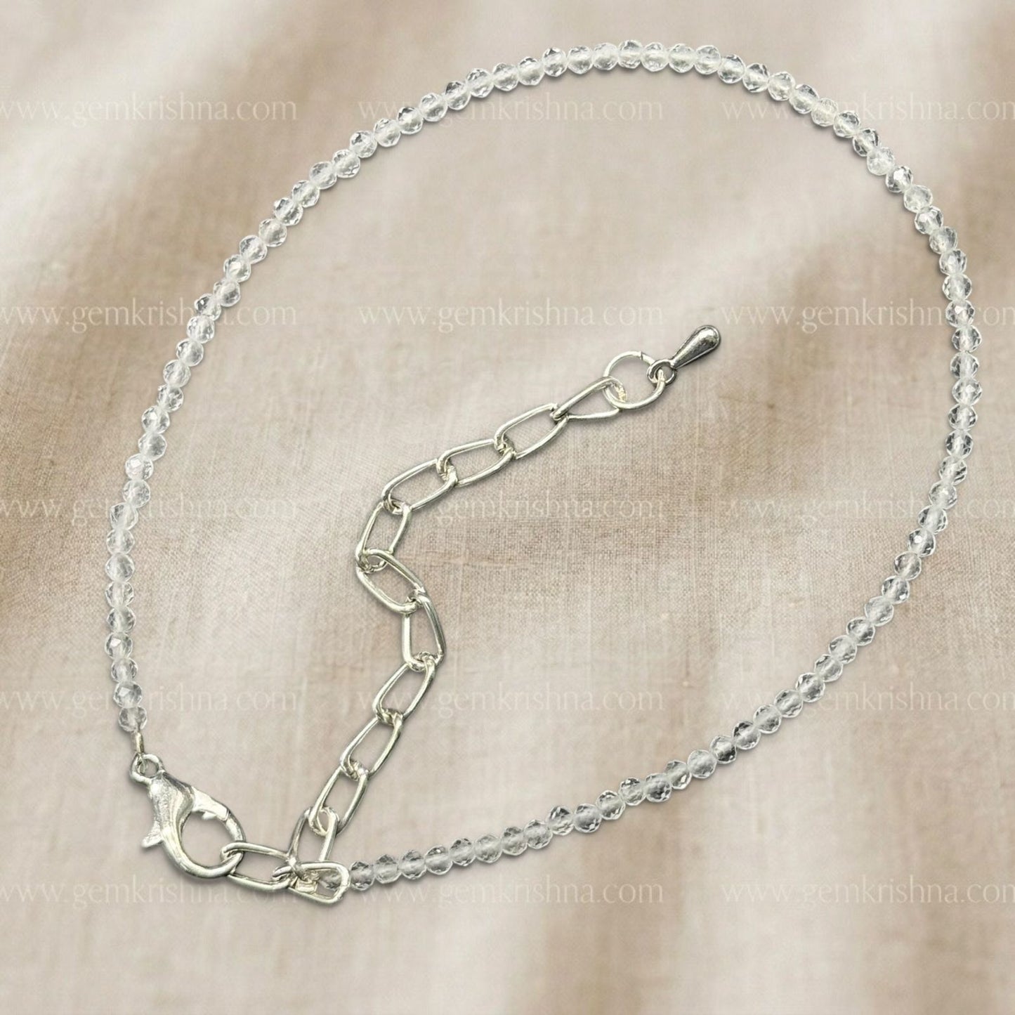 Crystal Quartz Anklet (Clarity and Positive Energy)