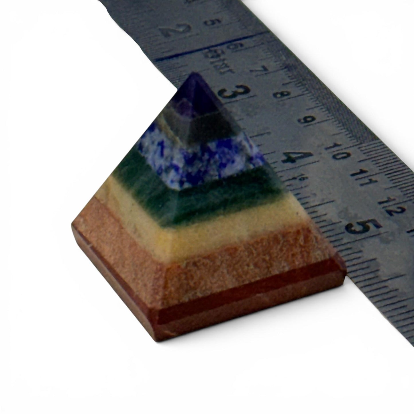 7 Chakra Small Pyramid Healing Energy Crystal
