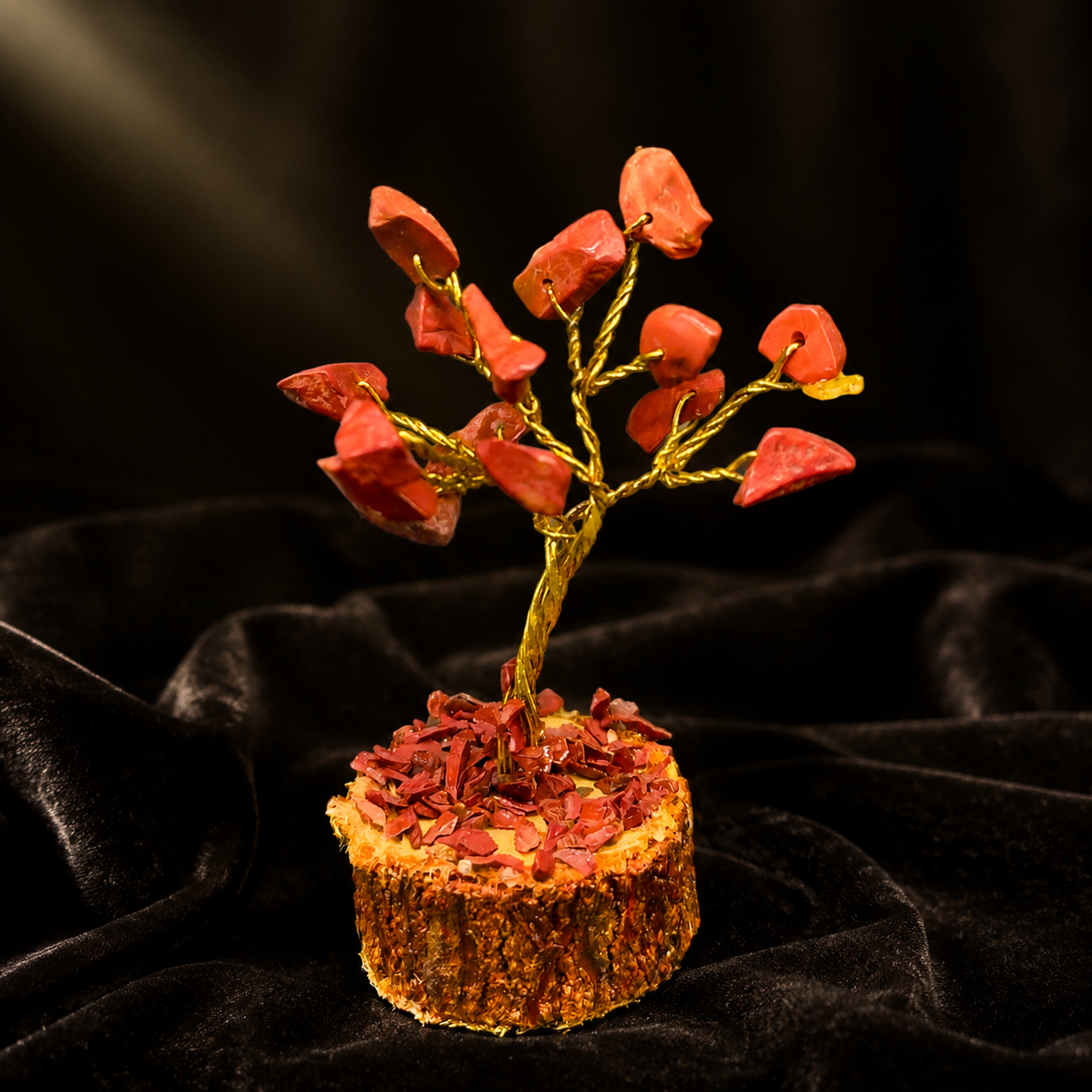 3-Inch Red Jasper Crystal Tree for Strength and Grounding with Lab Report | GemKrishna