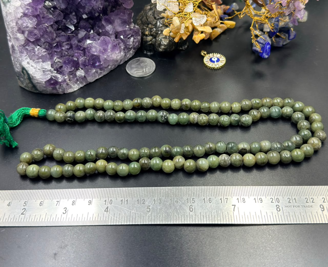Nephrite Jade Commercial Quality Jaap Mala (Prosperity & Emotional Balance)