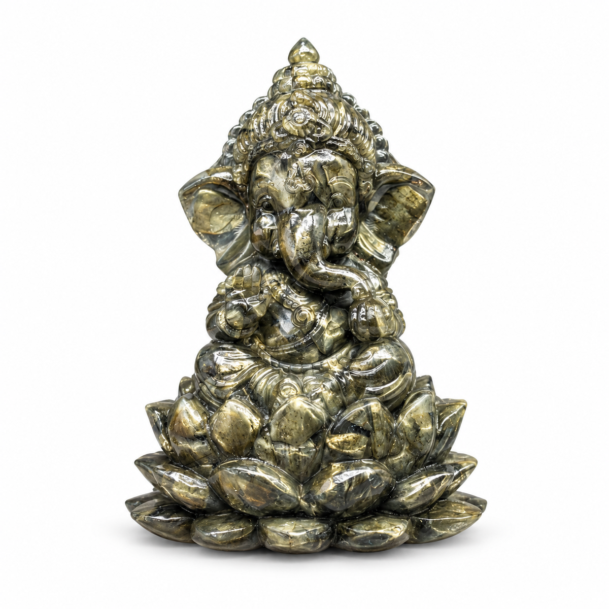 Pyrite Ganesh Ji Carving – 4 Inch Ganesha Idol