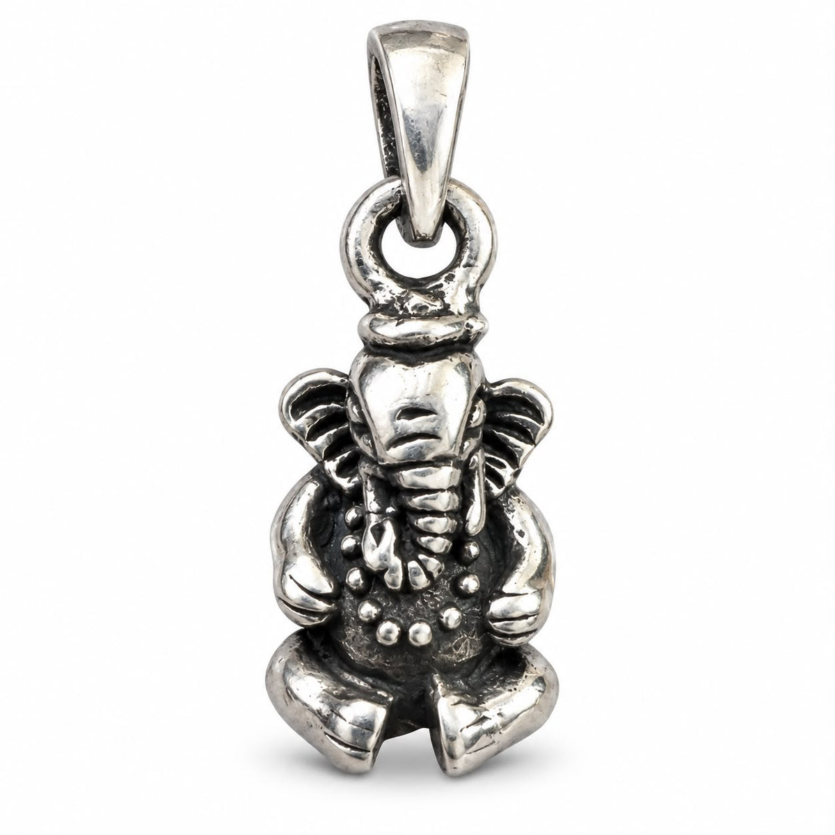 Bal Ganesh Ji Pendant – 925 Sterling Silver, Oxidised Finish (2.16 Gram)