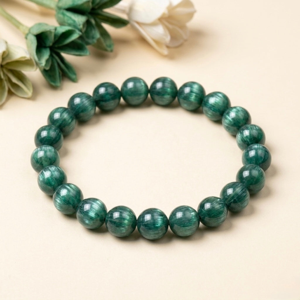 Green Kyanite Bracelet (Growth and Emotional Balance)