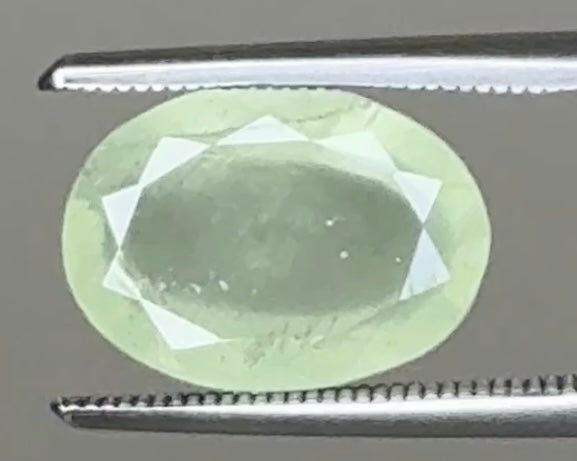 Natural Greenish Yellow Beryl 9.01 x 12.50 mm 7.17 Carat