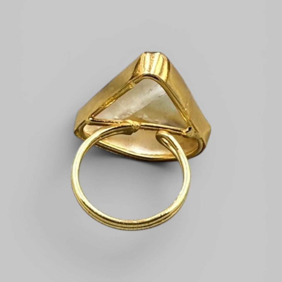 Natural Citrine Rough Metal Ring | Prosperity and Confidence | Best Quality | 100% Natural