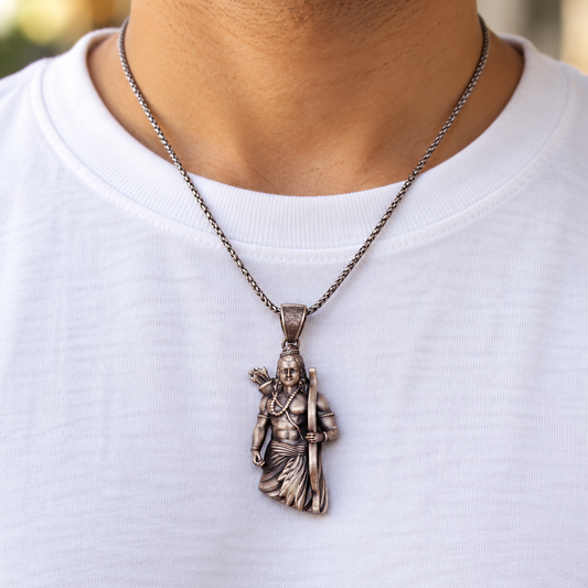 925 Silver Shree Ram Pendant – 9 g & 13 g (Dharma & Devotion)