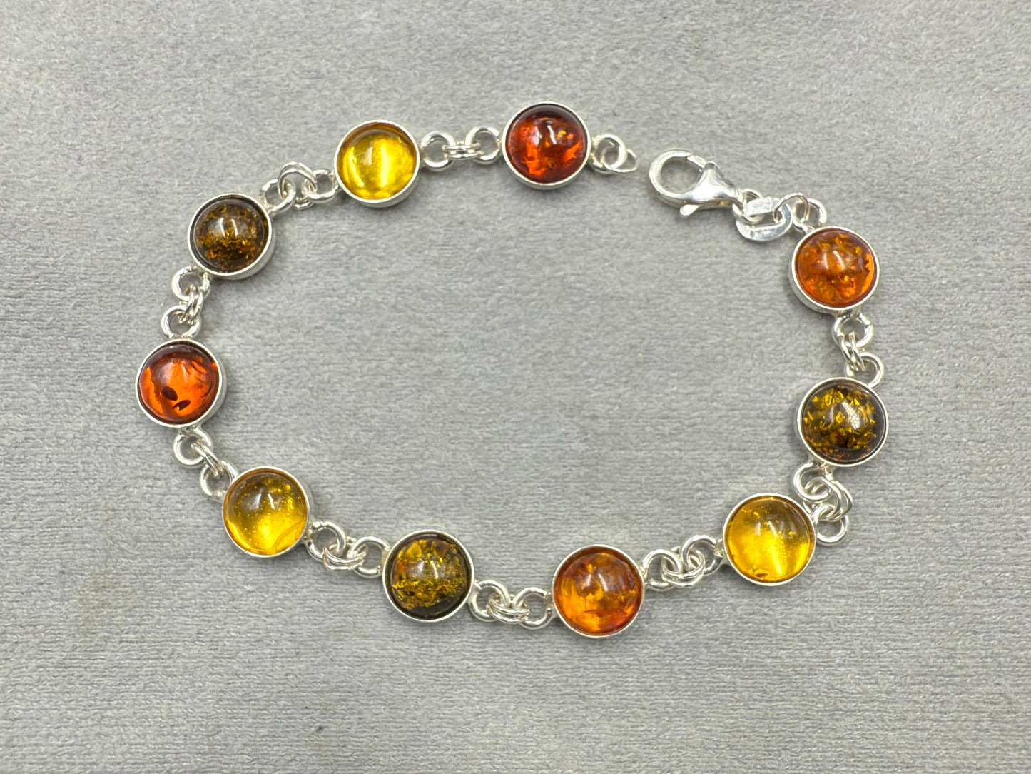 Amber Bracelet sterling silver 7.80 gram