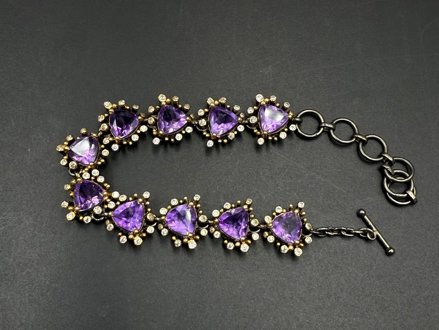 Amethyst Silver Bracelet