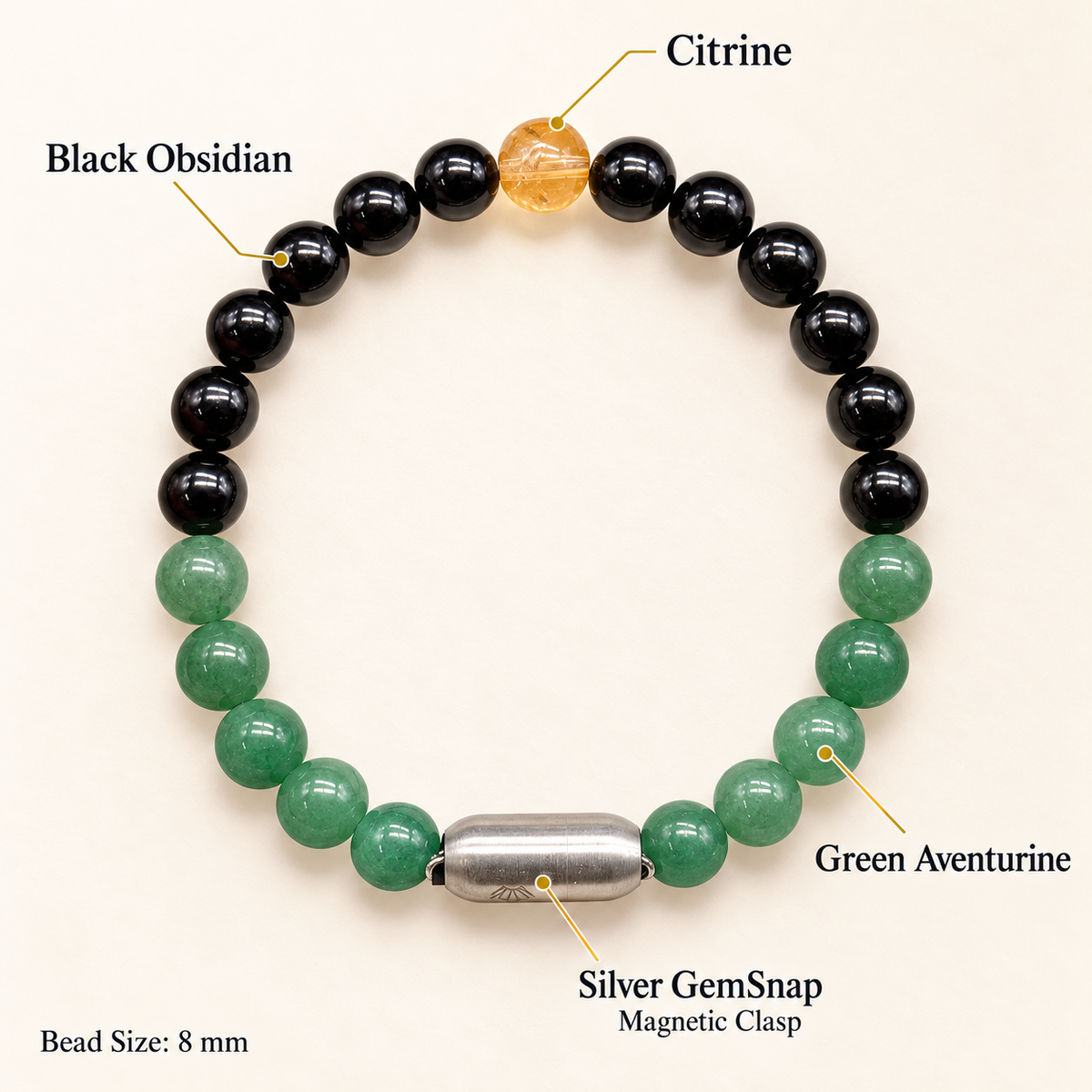 Growth, Confidence & Protection Natural Gemstone Bracelet with GJSPC Certificate | GemKrishna