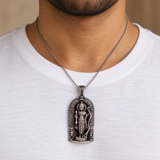 925 Silver Ram Lala King of Ayodhya Pendant – 18 g (Dharma & Devotion)