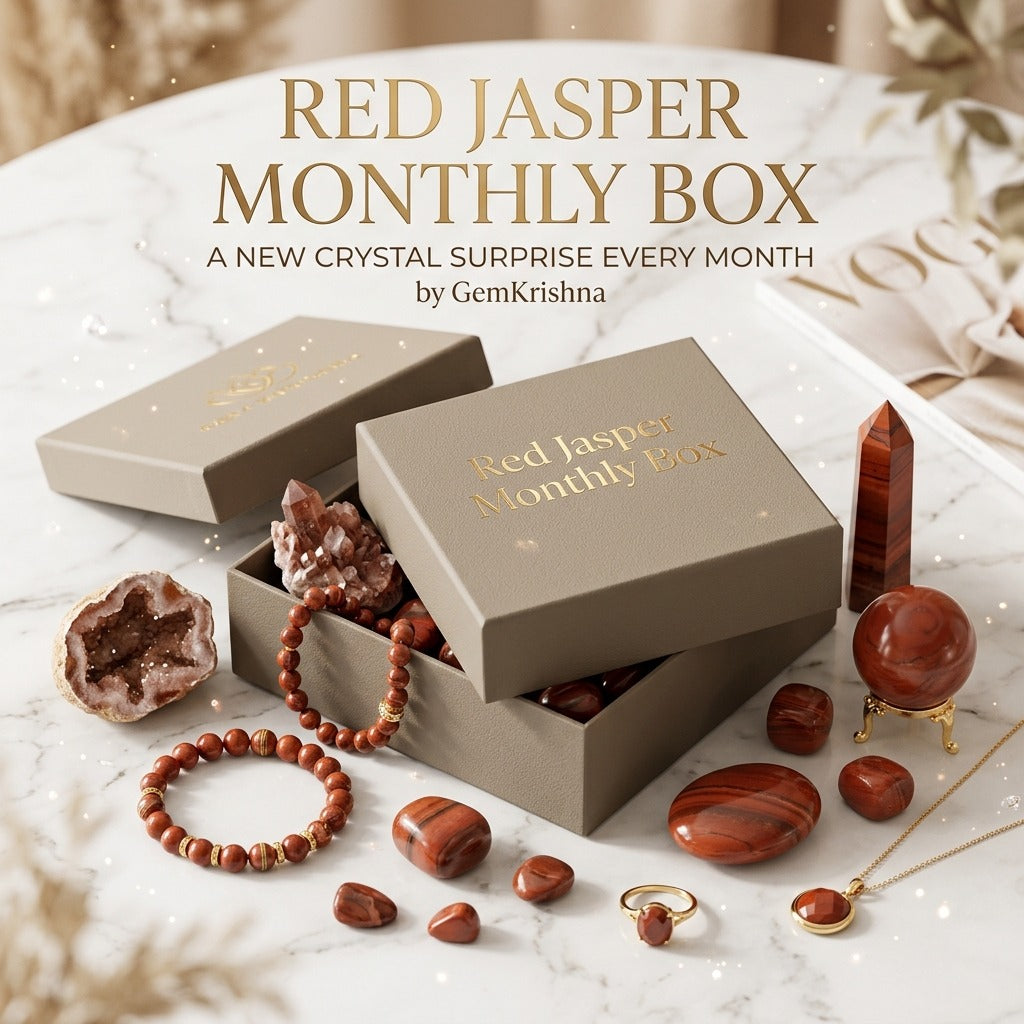 Red Jasper Monthly Box – Receive Crystal Gifts Every Month (Strength & Stability)