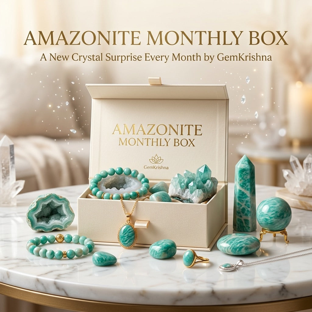 Amazonite Monthly Box – Receive Crystal Gifts Every Month (Communication & Harmony)