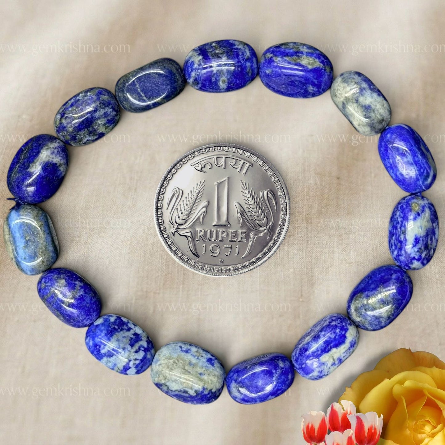 Lapis Lazuli Tumble Bracelet (Wisdom and Inner Clarity)