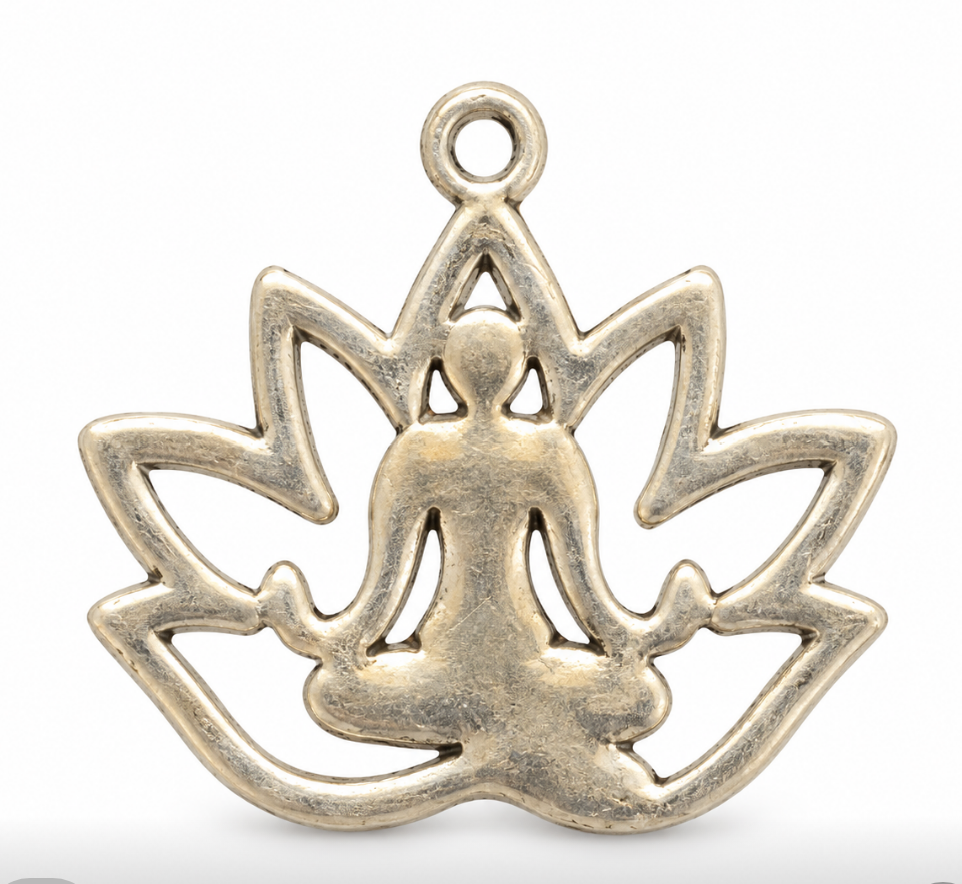 Meditating Buddha in Lotus Charm – Spiritual Yoga & Meditation Symbol Pendant