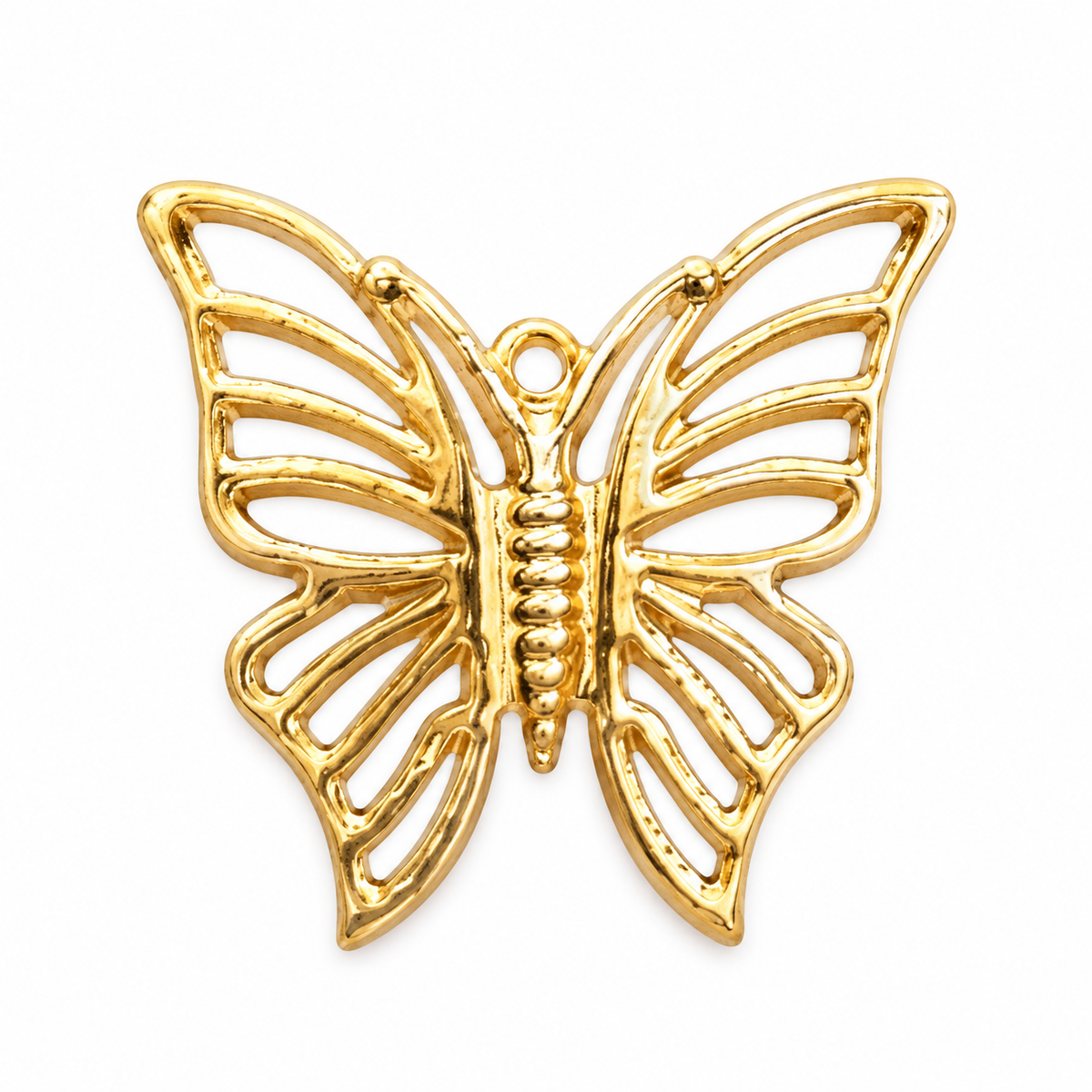 Golden Butterfly Charm – Openwork Transformation & Good Luck Pendant