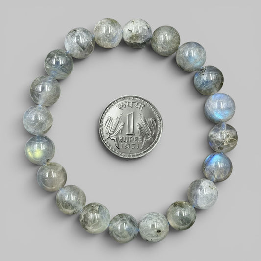 Labradorite Bracelet (Protection Intuition Crystal) - 10mm