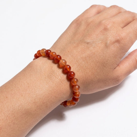 Natural Carnelian Bracelet | Confidence and Vitality | Best Quality | 100% Natural - GemKrishna