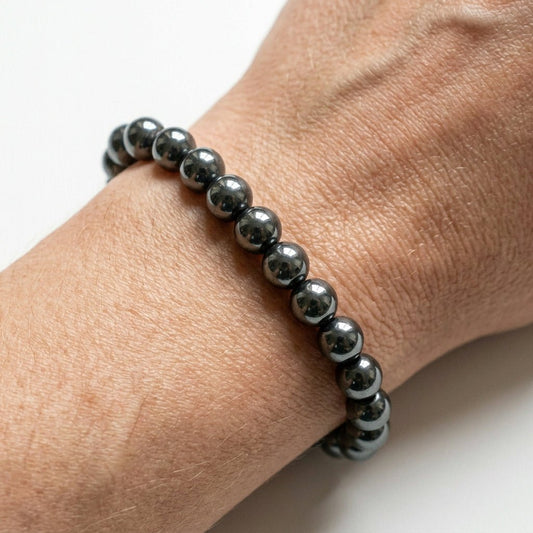 Natural Hematite Bracelet | Strength and Grounding | Best Quality | 100% Natural - GemKrishna