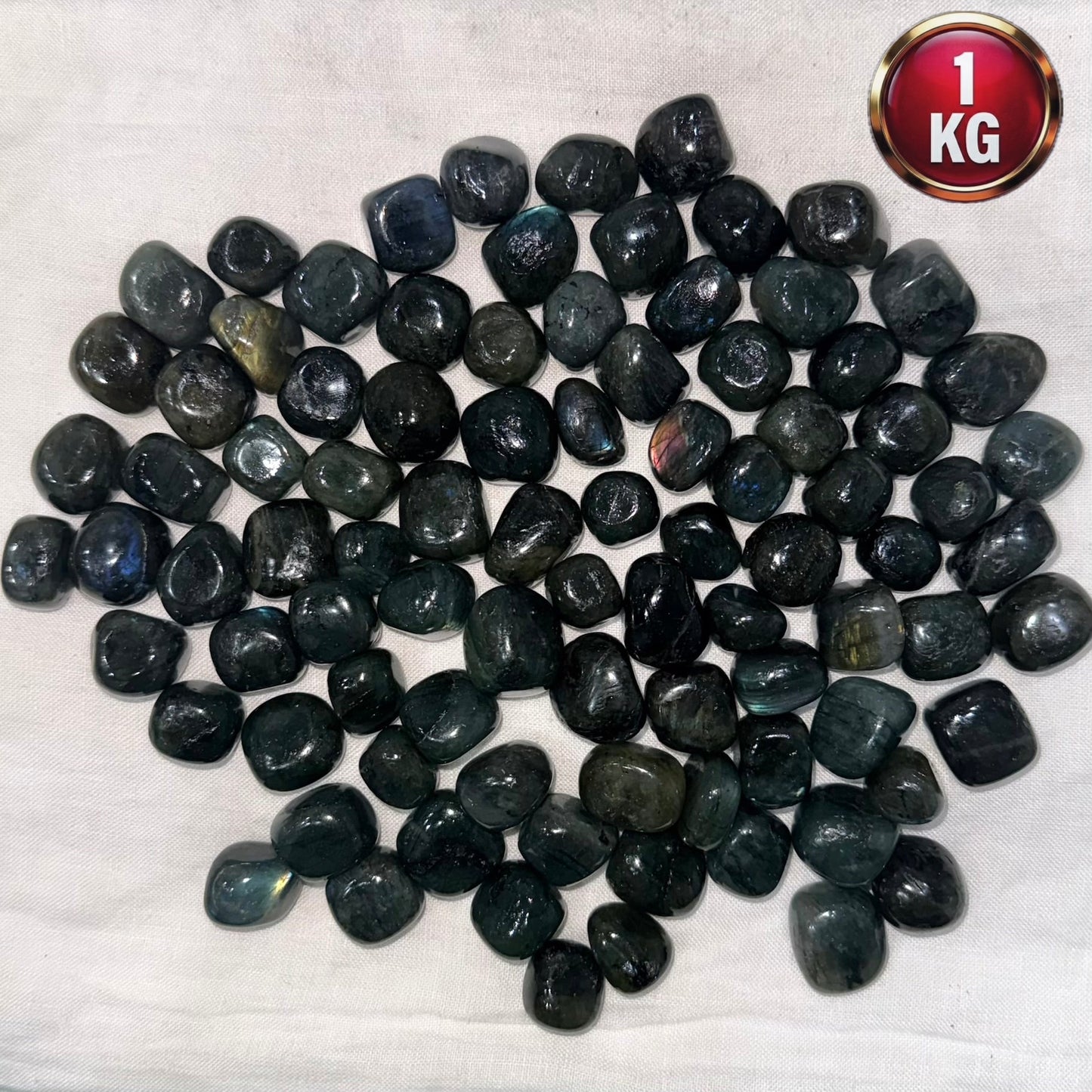 Natural Labradorite Tumble 100 grams to 1 kg - GemKrishna
