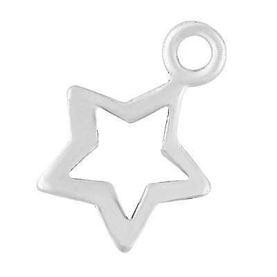 925 Sterling Silver Star Charm – 14x10mm 0.36g
