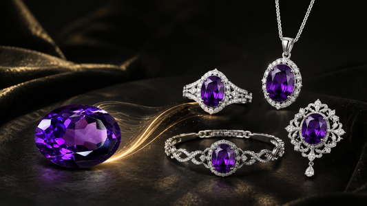 gemstones amewthyst gemstone turned into various kind of jewllery  