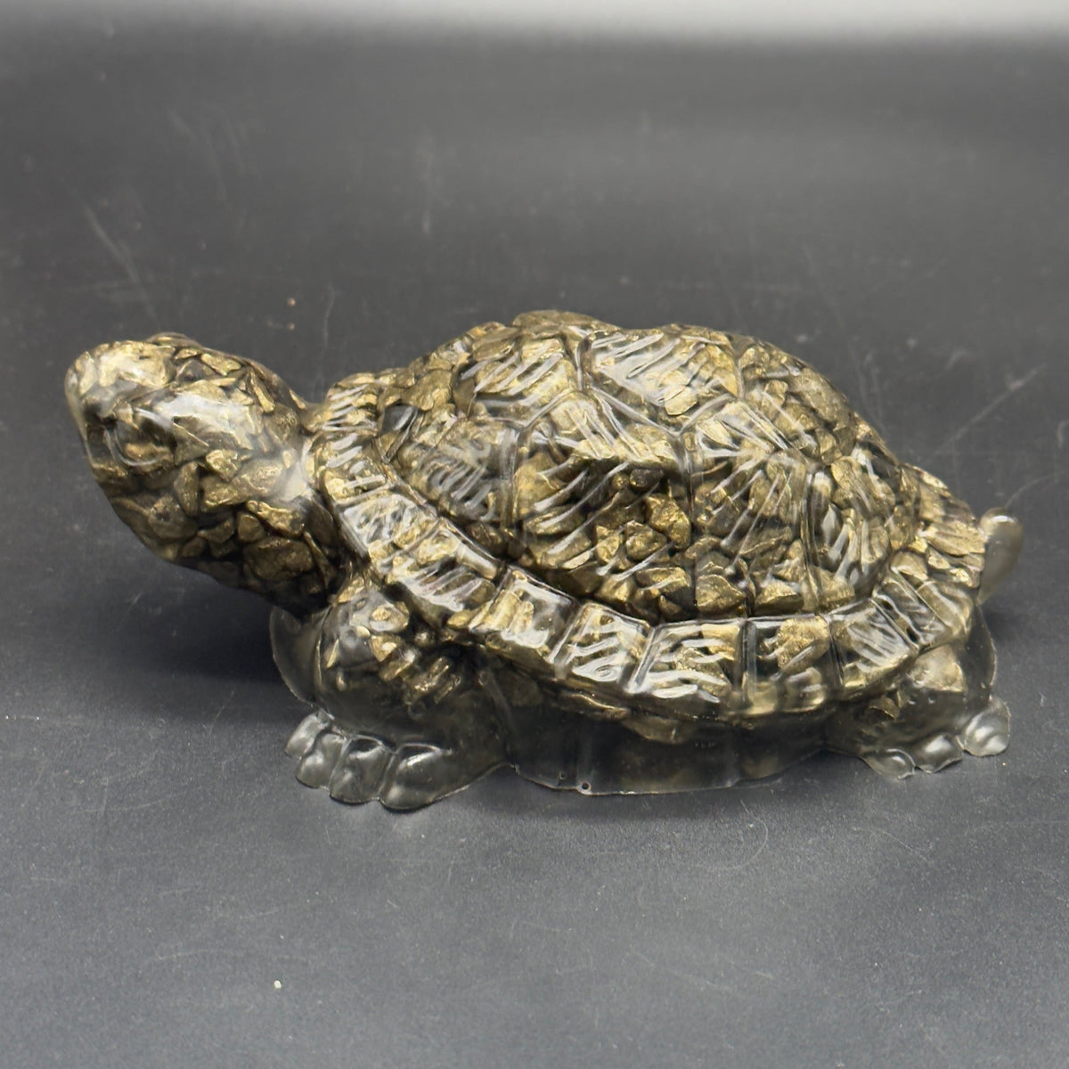Natural pyrite tortoise (kachua) from GemKrishna for Vastu