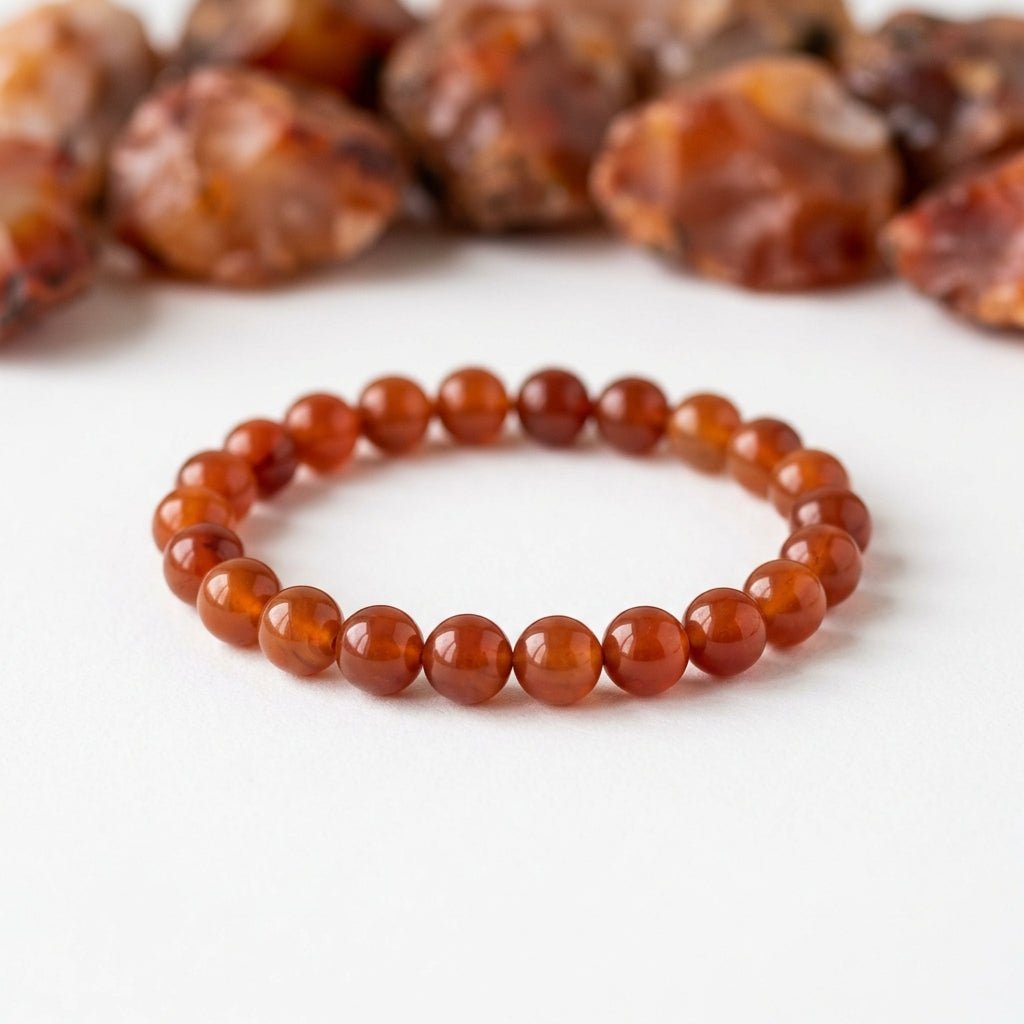 Carnelian Bracelet: Meaning, Benefits, Motivation, Confidence and Sacral Chakra Activation - GemKrishna
