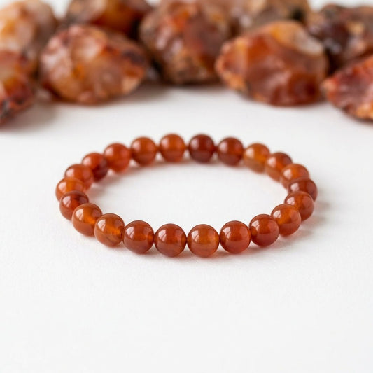 Carnelian Bracelet: Meaning, Benefits, Motivation, Confidence and Sacral Chakra Activation - GemKrishna