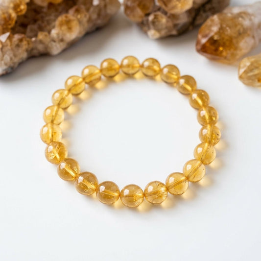 Citrine Bracelet: Meaning, Benefits, Wealth Energy and Solar Plexus Chakra Activation - GemKrishna