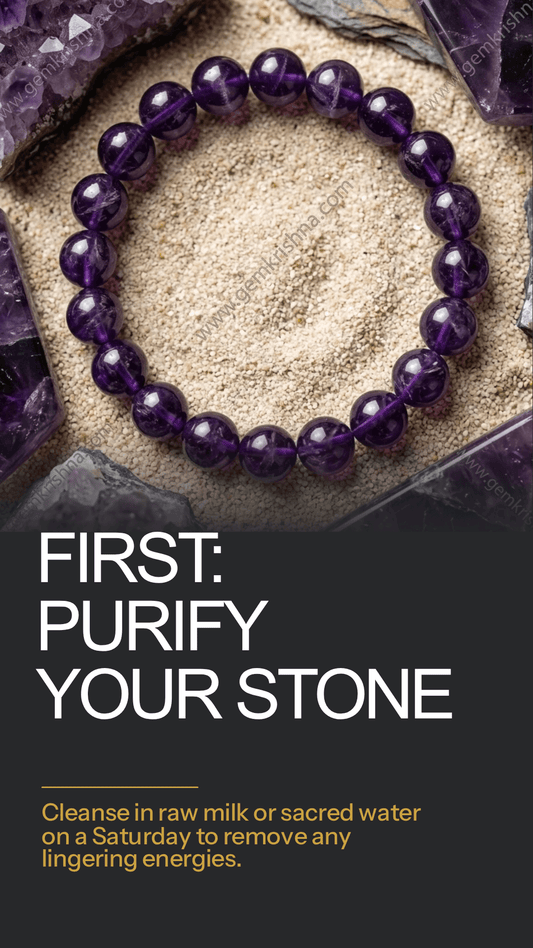 How to Charge & Purify your Amethyst Bracelet - GemKrishna