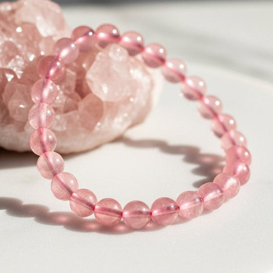 Rose Quartz Bracelet: Meaning, Benefits, Heart Chakra Healing and Love Energy - GemKrishna