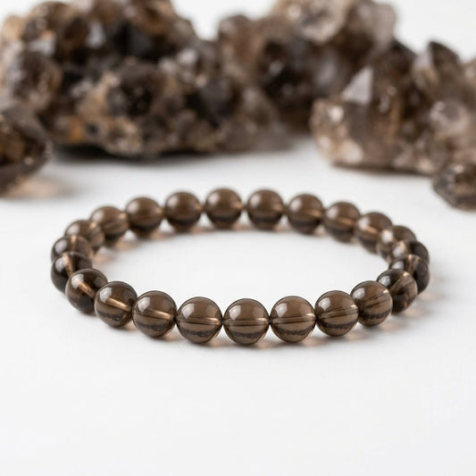 Smoky Quartz Bracelet: Meaning, Benefits, Grounding, Protection and Root Chakra Healing - GemKrishna
