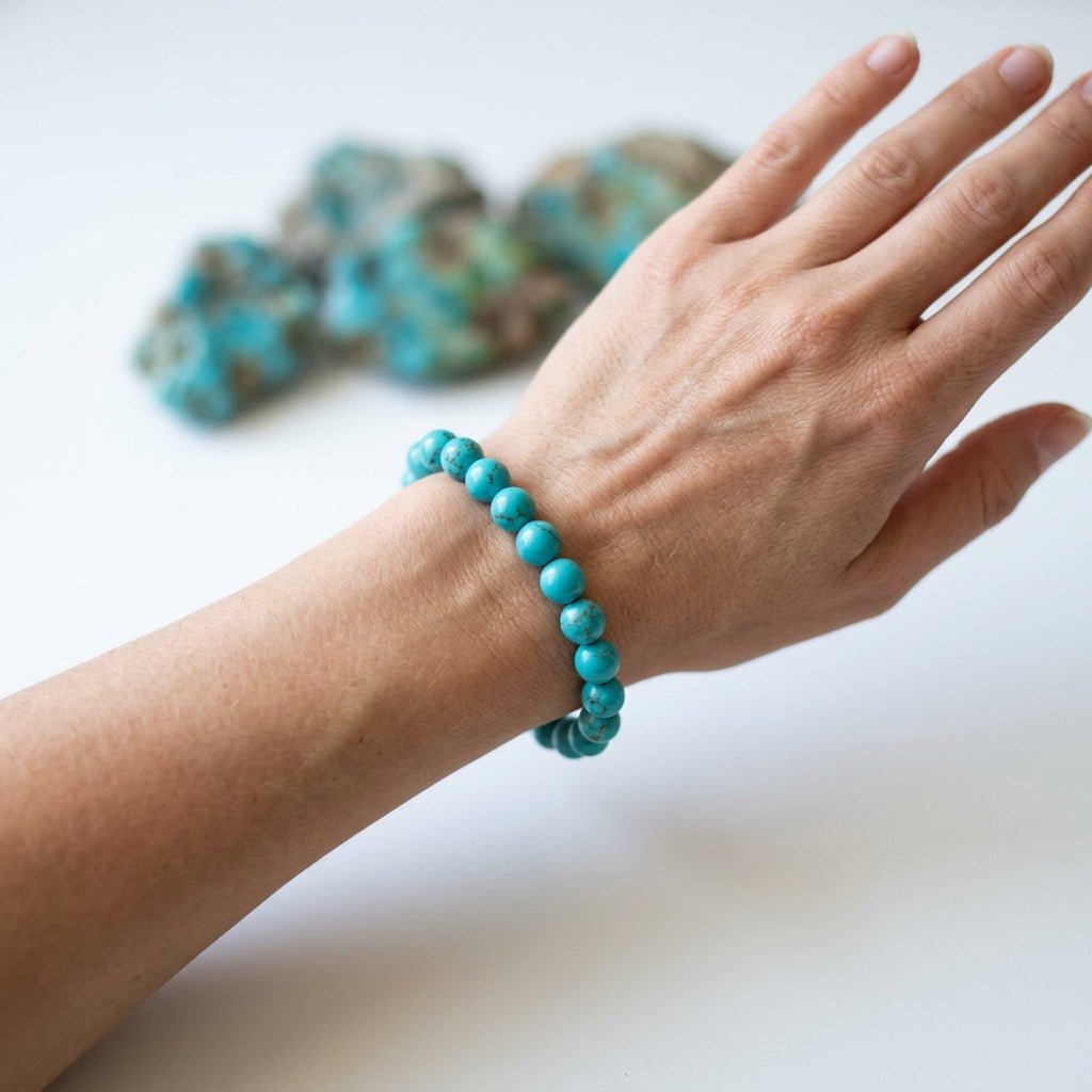 Turquoise Bracelet: Meaning, Benefits, Protection, Communication and Throat Chakra Healing - GemKrishna