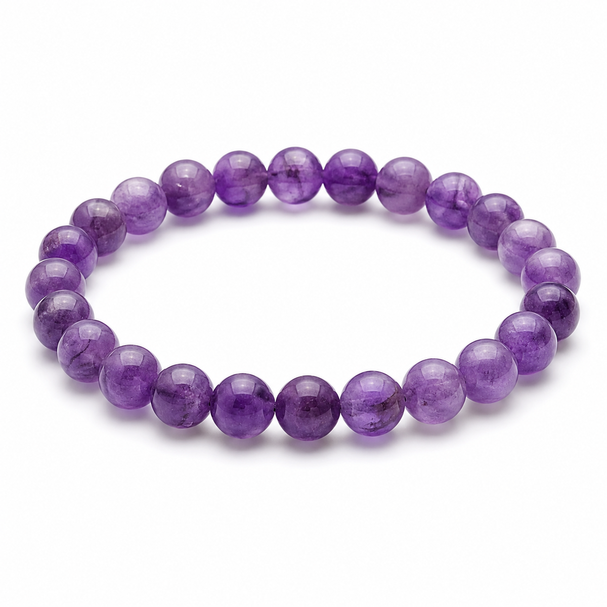 Plain Round Bead Gemstone Bracelets