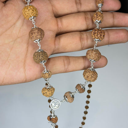 1–14 Mukhi Indonesian Rudraksha Kantha with Gauri Shankar – 25–30 g | GemKrishna