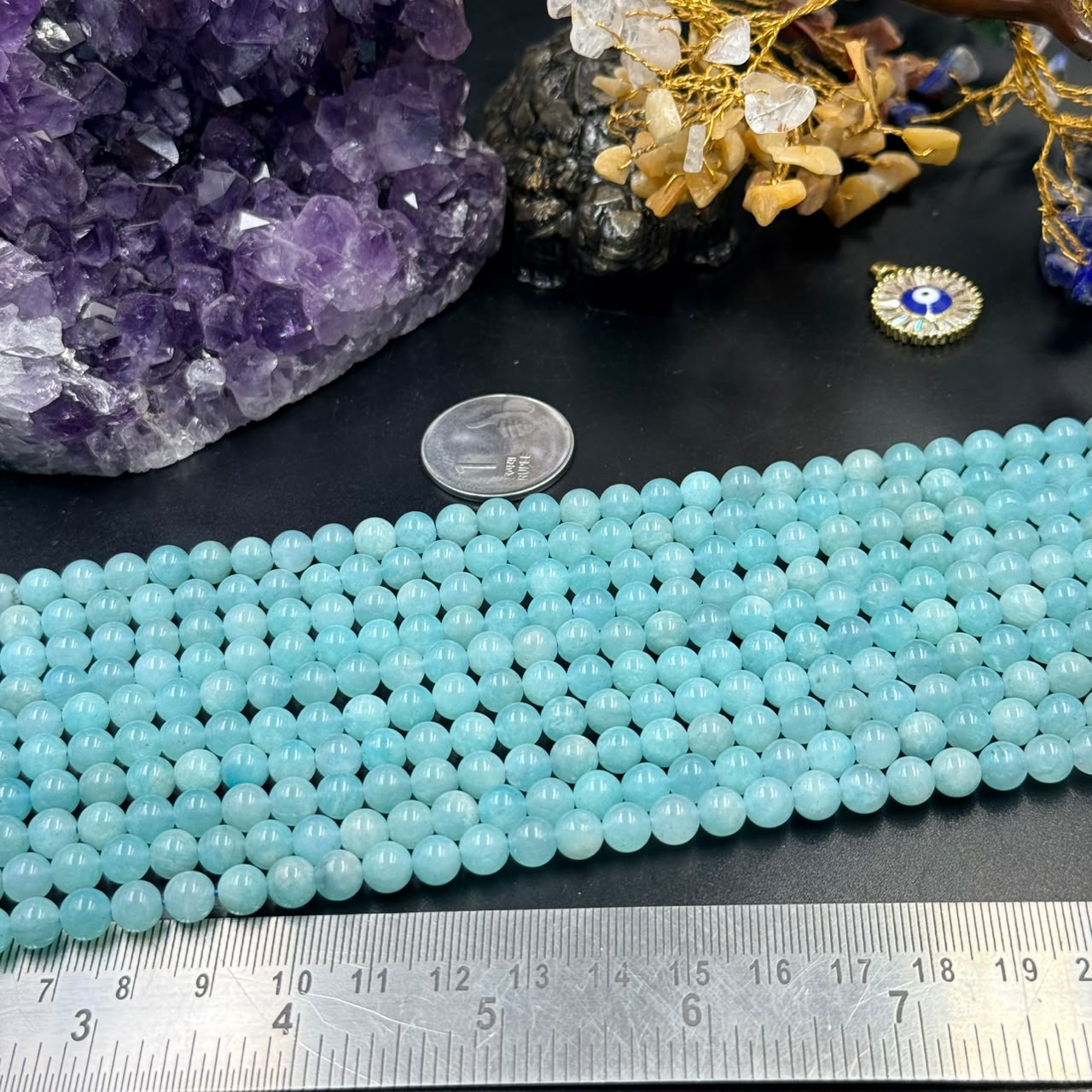 Amazonite AAA Mala & Bracelet (Calmness & Communication)