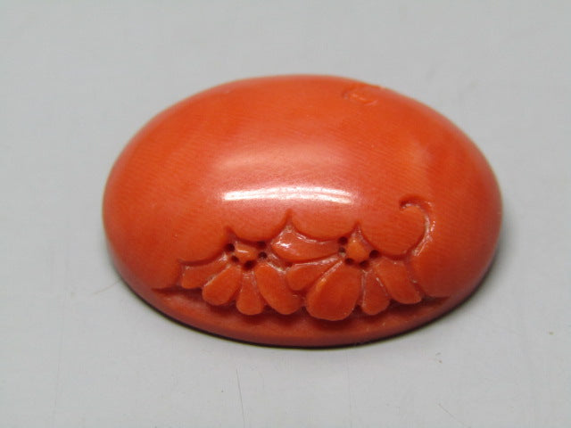 Natural Coral 31.56 Ct Japani Moonga Carving Report No. CSP0033788