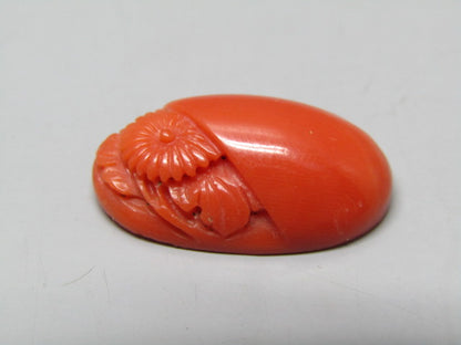 Natural Coral 11.85 Ct Japani Moonga Carving Report No. CSP0033789