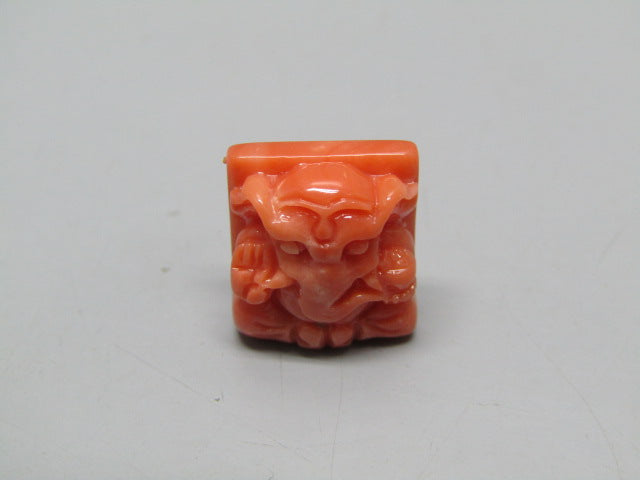 Natural Calcareous Coral 11.75 Ct Japani Carving Ganesh Report No. CSP0033735