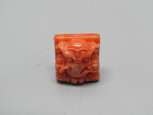 Natural Calcareous Coral 11.75 Ct Japani Carving Ganesh Report No. CSP0033735