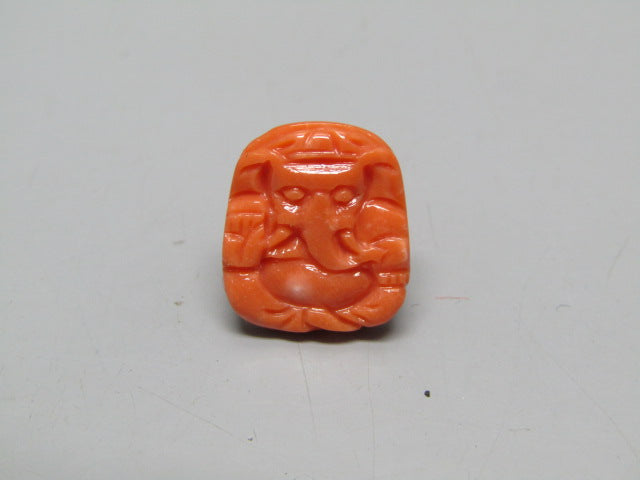 Natural Calcareous Coral 4.89 Ct Japani Carving Ganesh Report No. CSP0033742