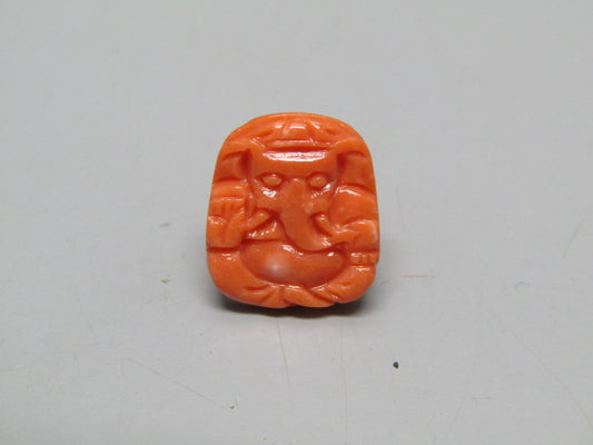 Natural Calcareous Coral 4.89 Ct Japani Carving Ganesh Report No. CSP0033742