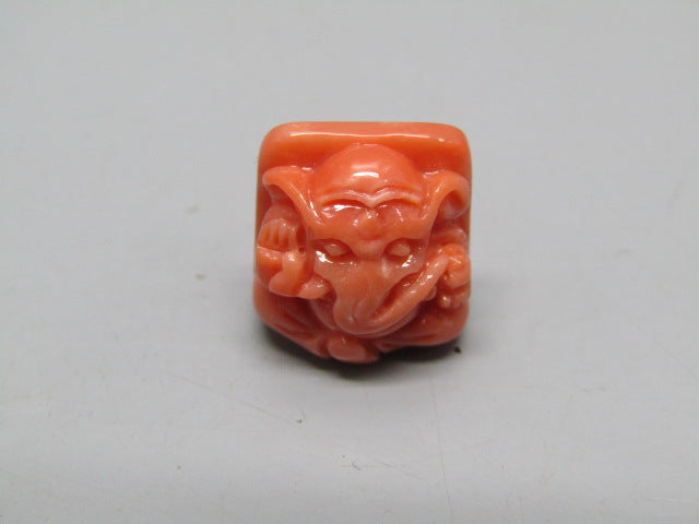 Natural Calcareous Coral 12.75 Ct Japani Carving Ganesh Report No. CSP0033743